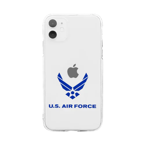 U.S.A.F ロゴ　アイテム Soft Clear Smartphone Case