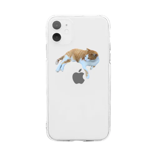 リラックスとらちゃん Soft Clear Smartphone Case