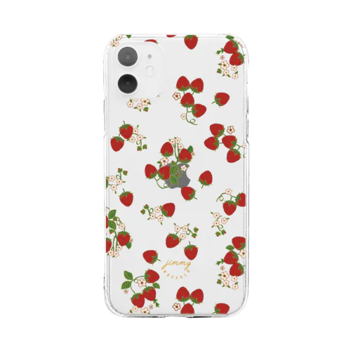Jimmy Buffalo - Strawberry Fields クリア Soft Clear Smartphone Case
