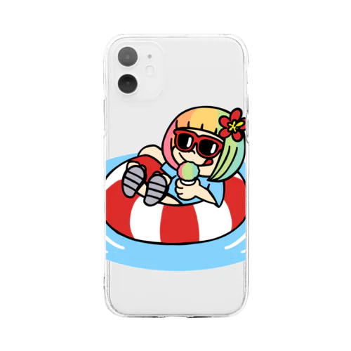 シェーブアイス＠ワイキキビーチ(ハワイを愛するあなたへ) Soft Clear Smartphone Case