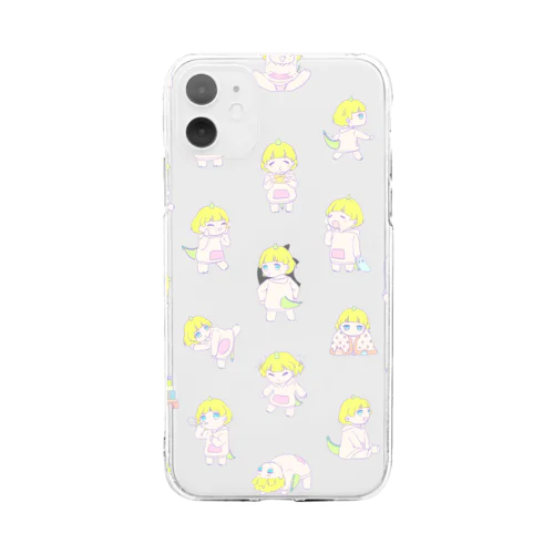 どらごんこどもちゃん Soft Clear Smartphone Case