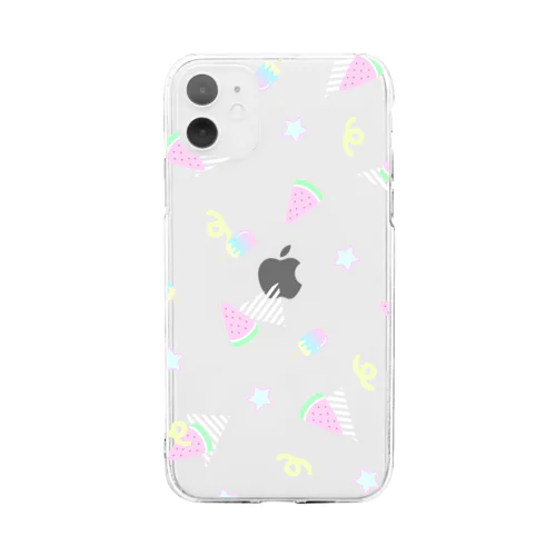 ふぁんし〜すいか（アイス付き）透明Ver. Soft Clear Smartphone Case