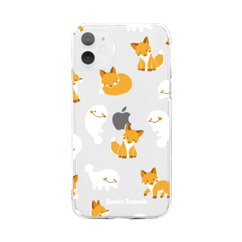 さらまんだーとキツネ Soft Clear Smartphone Case