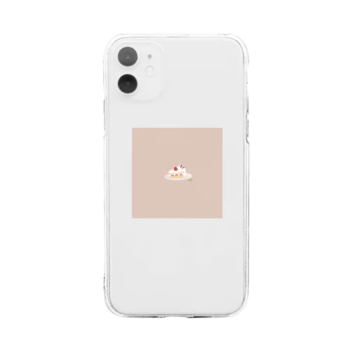 strawberry shortcake ショートケーキ Soft Clear Smartphone Case