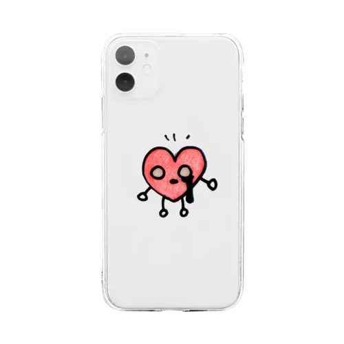 モジモジハートちゃん Soft Clear Smartphone Case