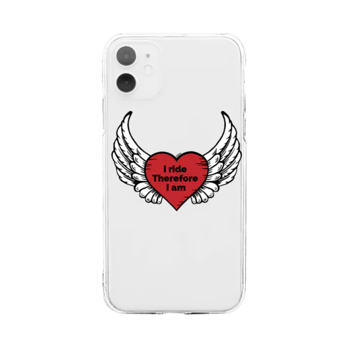 I ride therefore I am  Soft Clear Smartphone Case