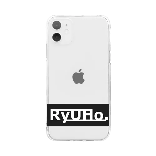 RyUHo.ブラック ソフトクリアスマホケース