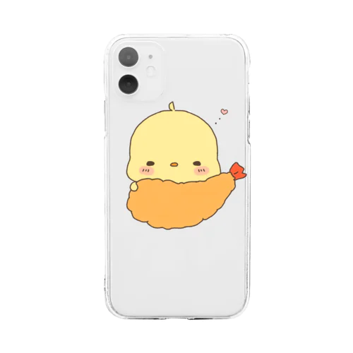 ひよことエビフライ Soft Clear Smartphone Case