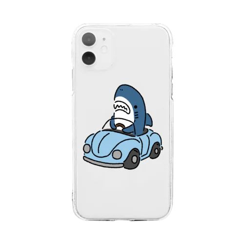 運転を覚えたサメ2021 Soft Clear Smartphone Case