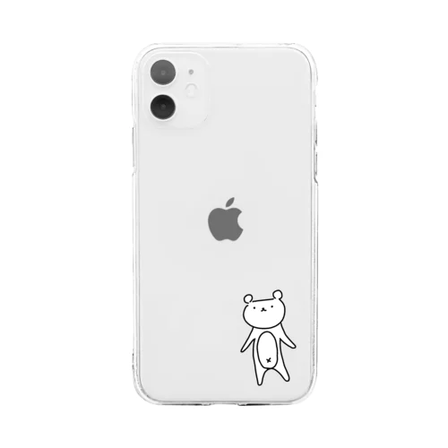 くまたん(全身) Soft Clear Smartphone Case