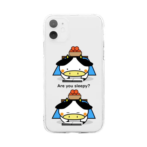 やっぱり眠い牛 Soft Clear Smartphone Case