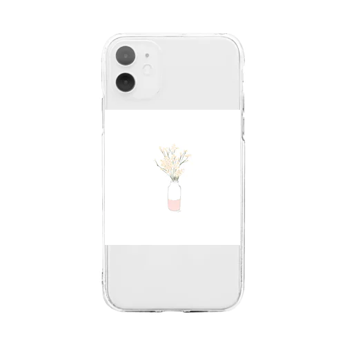 ドライフラワー Soft Clear Smartphone Case