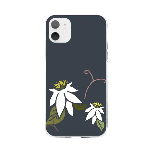 花　iPhone11に最適 Soft Clear Smartphone Case