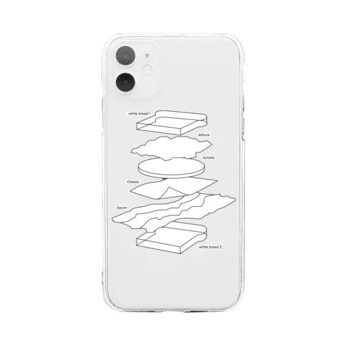 sandwich! 【L size】 Soft Clear Smartphone Case