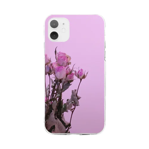 造花 Soft Clear Smartphone Case