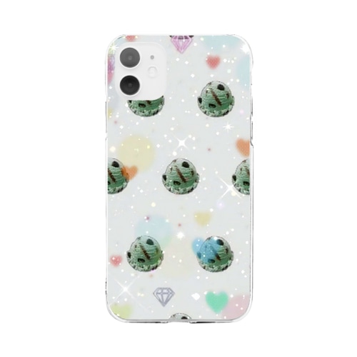 ♡CHOCOMINT♡(WHITE DIAMOND) Soft Clear Smartphone Case
