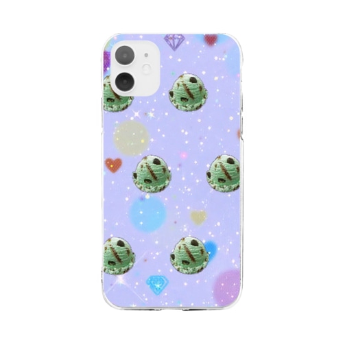 ♡CHOCOMINT♡(PURPLE DIAMOND) Soft Clear Smartphone Case