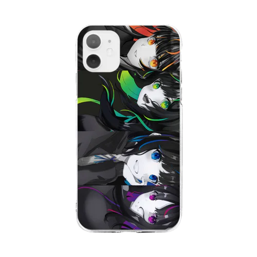 スマホケース　色相環イラスト Soft Clear Smartphone Case