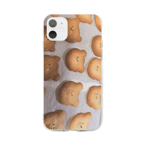 クマさん🐻クッキー Soft Clear Smartphone Case