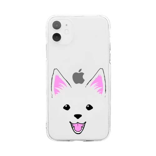 もふがくれ日本スピッツ Soft Clear Smartphone Case