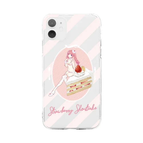 Sweets Lingerie phone case "Strawberry Shortcake" Soft Clear Smartphone Case