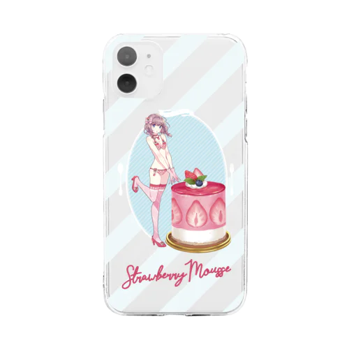 Sweets Lingerie phone case "Strawberry Mousse" 투명 젤리케이스