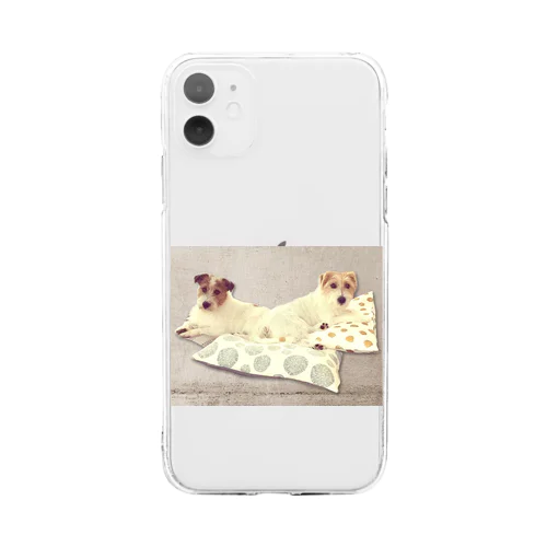 座っておすましブラザーズ Soft Clear Smartphone Case