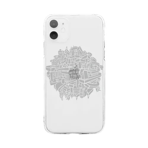 【クソったれコロナ！】海野貴彦デザイン Soft Clear Smartphone Case