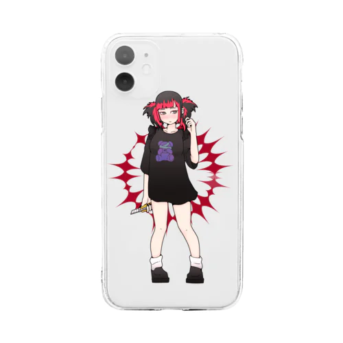 地雷女まお Soft Clear Smartphone Case