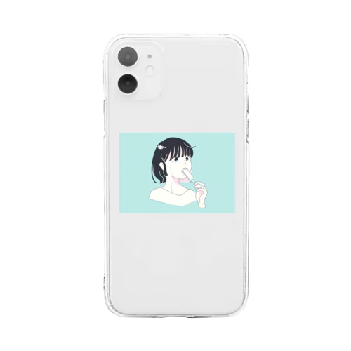 アイスちゃんシリーズ夏 Soft Clear Smartphone Case