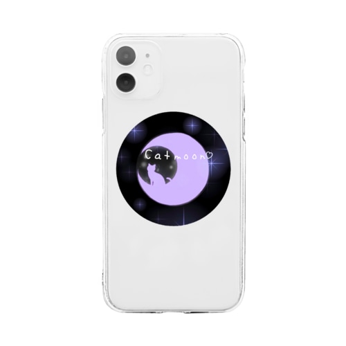 Cat moon ♡ Soft Clear Smartphone Case
