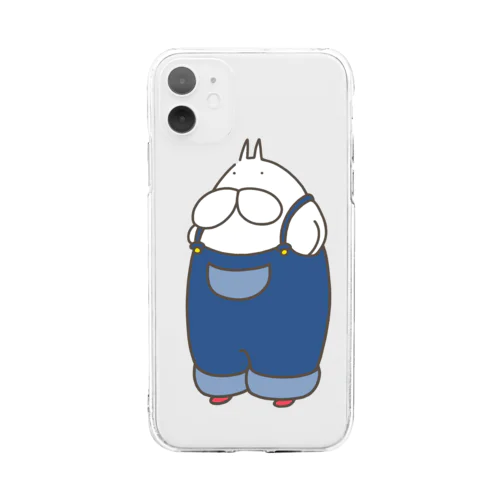 ねこタイツ サロペット Soft Clear Smartphone Case