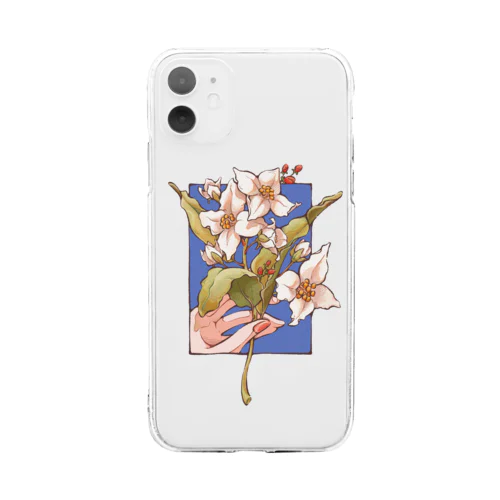 百合の花 Soft Clear Smartphone Case