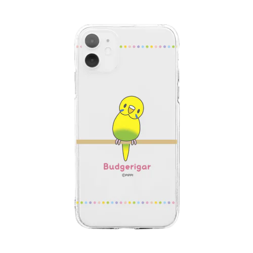 黄ハルクイン女の子＊セキセイインコ＊ Soft Clear Smartphone Case