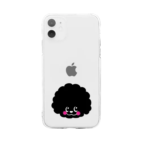 黒プーぷぅちゃん Soft Clear Smartphone Case