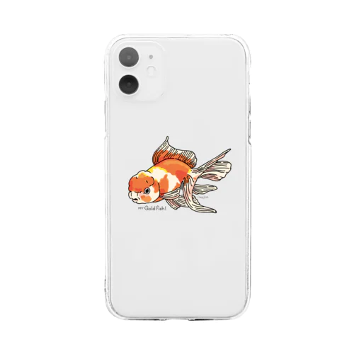 gold fish 金魚 桜東錦 アメリカン君 Soft Clear Smartphone Case