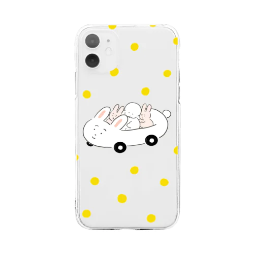 お月見うさちゃんcar🌕 Soft Clear Smartphone Case