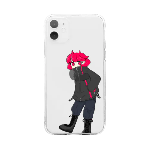 覗き込みガノザ Soft Clear Smartphone Case