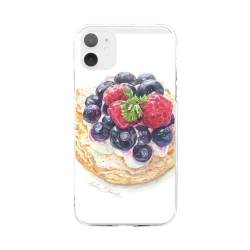 カスタードベリーパイ Soft Clear Smartphone Case