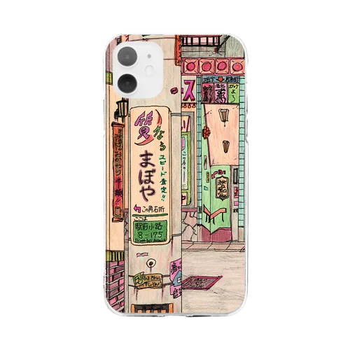 裏路地 Soft Clear Smartphone Case