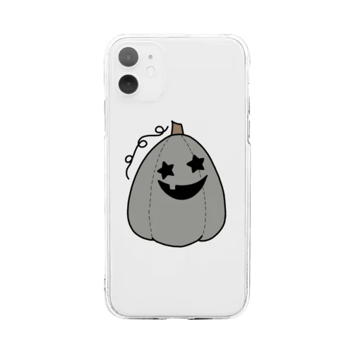 灰色のかぼちゃくん Soft Clear Smartphone Case