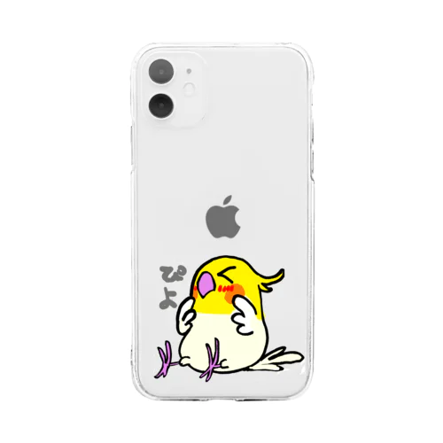 はにかみカメちゃん　オカメインコルチノー Soft Clear Smartphone Case