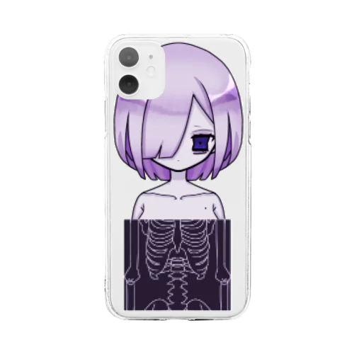 ドッド絵ハイあ〜ん体拝見しますよ〜女の子 Soft Clear Smartphone Case