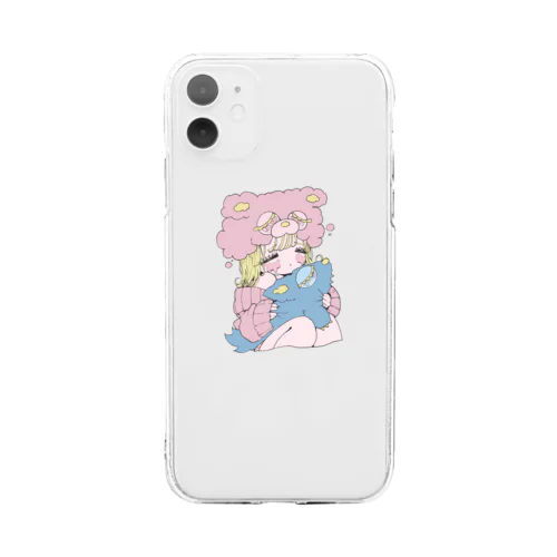 うさぎにとりつかれた。 Soft Clear Smartphone Case