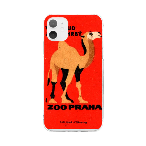 チェコ　プラハ動物園　ラクダ Soft Clear Smartphone Case