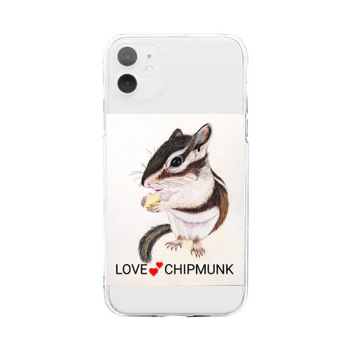 シマリス女子　LOVE💕CHIPMUNK ソフトクリアスマホケース