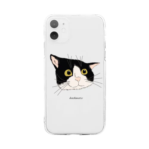 いい顔のハチワレ猫 Soft Clear Smartphone Case