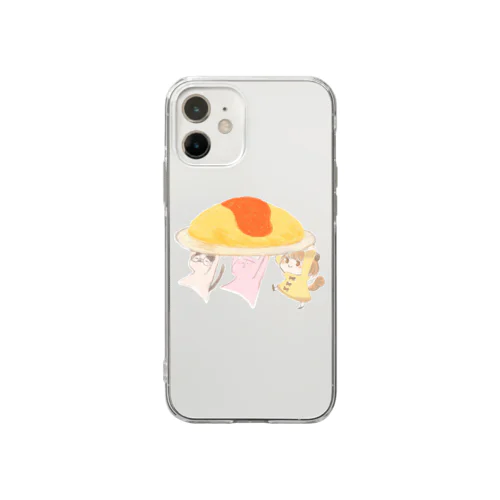 オムライスうささんズ Soft Clear Smartphone Case