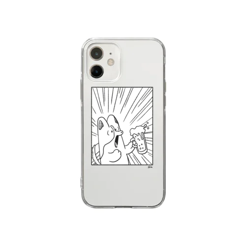 乾杯コーギー Soft Clear Smartphone Case