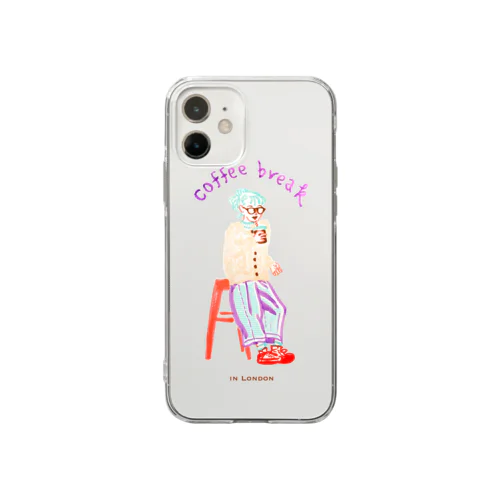 コーヒーブレイク Soft Clear Smartphone Case